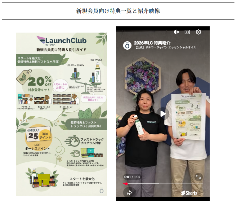 LC特典一覧のご紹介 – ドテラ・ジャパン runway-program